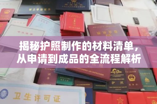 纳雍揭秘护照制作的材料清单，从申请到成品的全流程解析